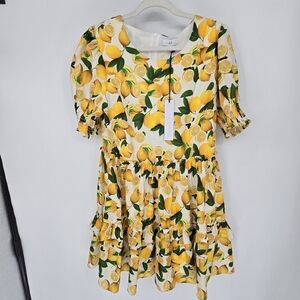 NSR lemon ruffle short dress size XLARGE